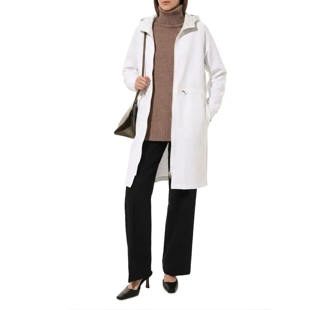 Manteau en coton blanc Herno