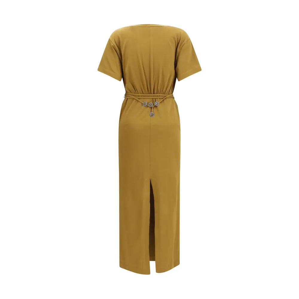 PINKO Brown Cotton Casual Dress