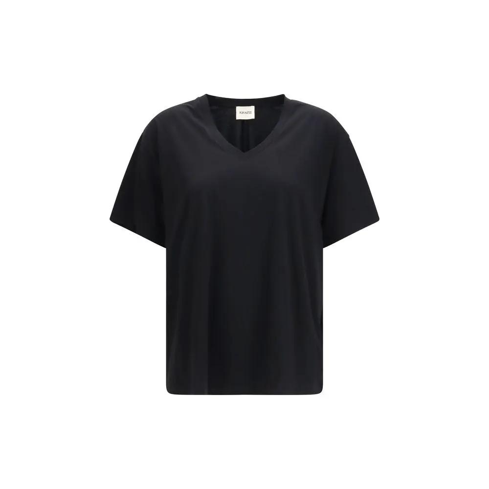 Khaite Black Cotton T-Shirt