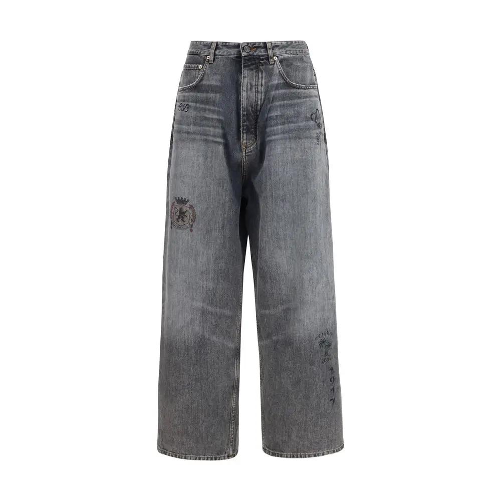 Pantalon décontracté Balenciaga en coton gris