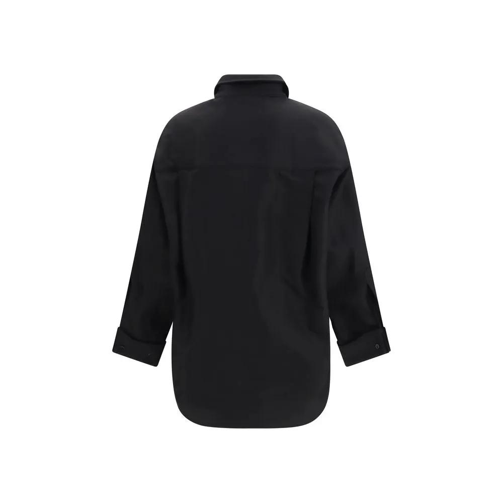 Chemise habillée en coton noir Balenciaga