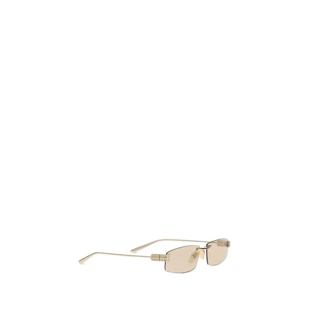 Lunettes de soleil Balenciaga beiges métallisées