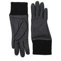 Gants en cuir noir Burberry
