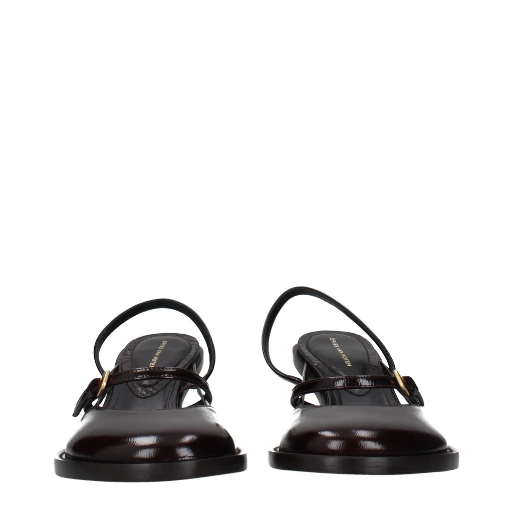 Dries Van Noten Brown Leather Sandals