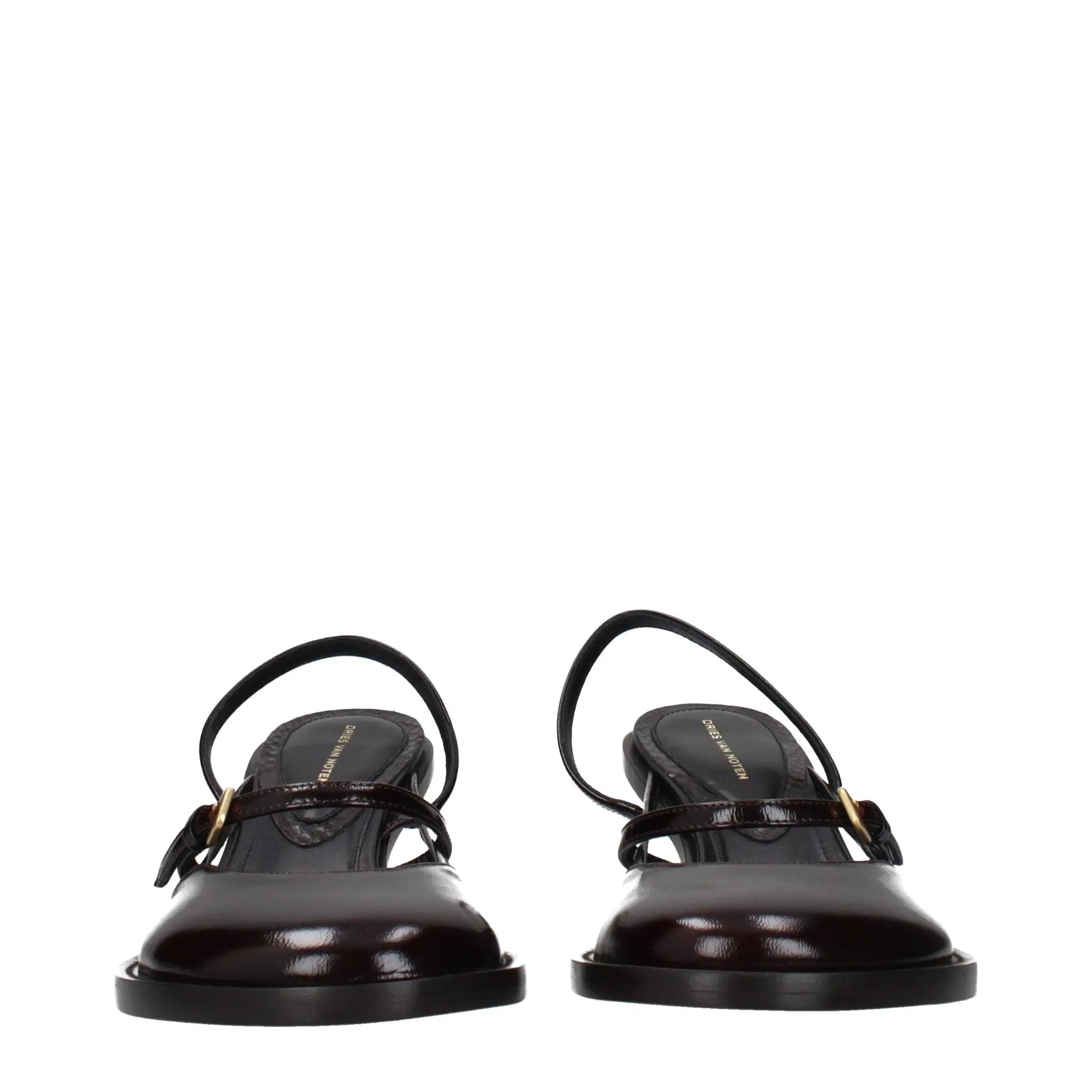Dries Van Noten Brown Leather Sandals