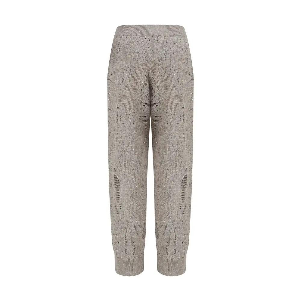 Brunello Cucinelli Beige Linen Casual Pants