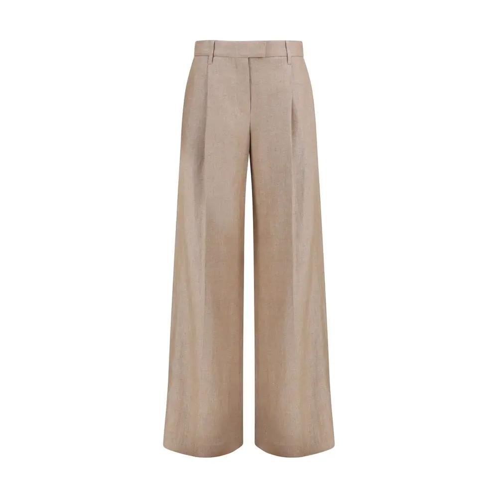 Brunello Cucinelli Pantalon décontracté en lin beige