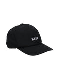 MSGM Black Cotton Cap (Baseball Hat)