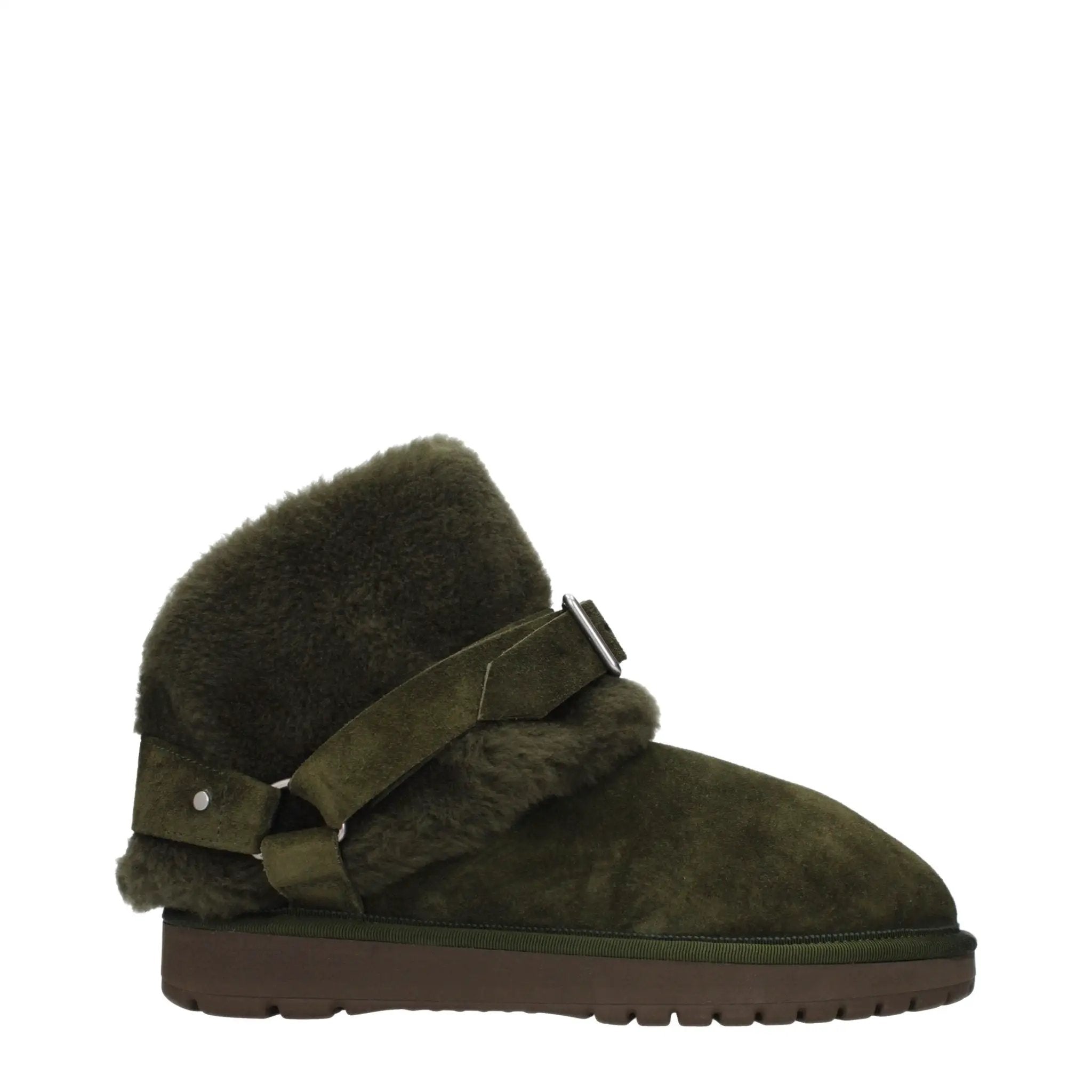 Bottines en cuir vert Burberry