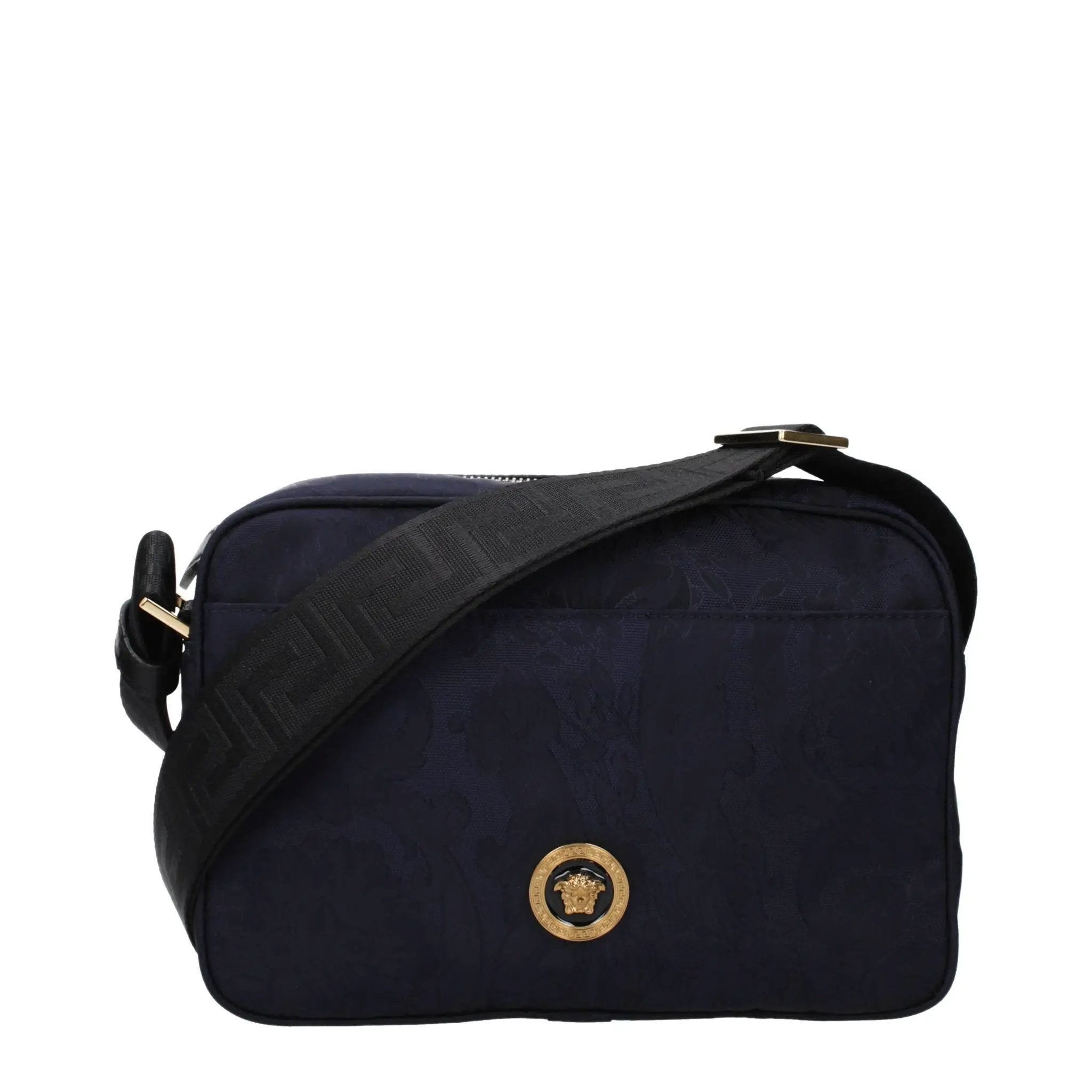 Versace Blue Fabric Crossbody Bag