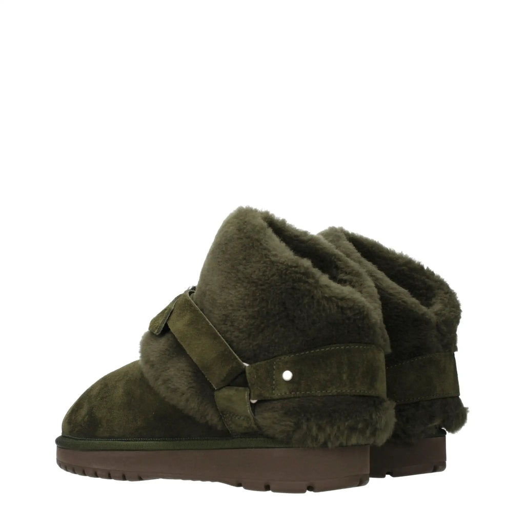 Bottines en cuir vert Burberry