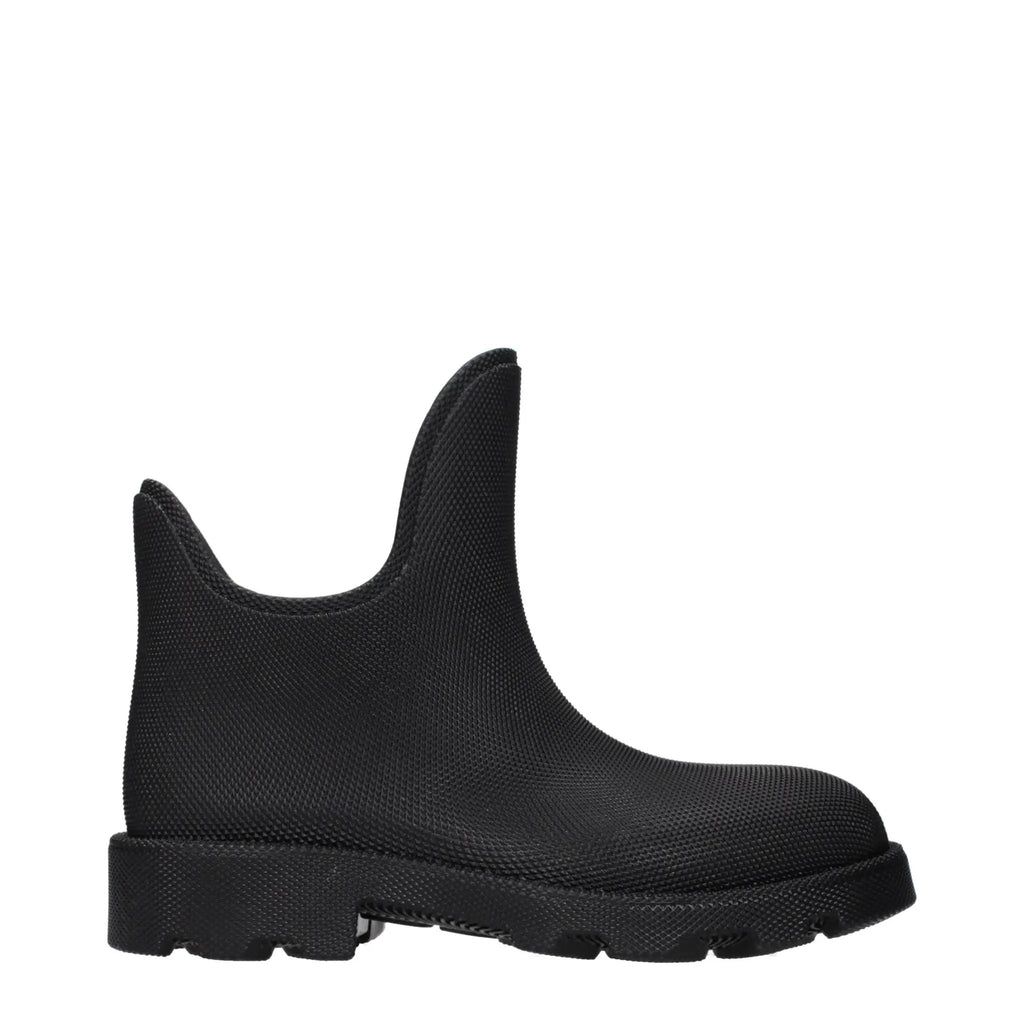 Bottines Burberry noires en coton