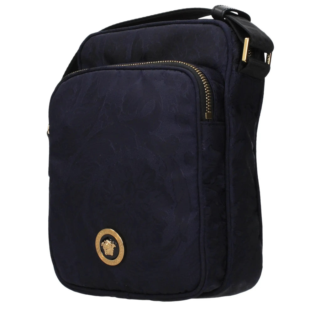 Versace Blue Fabric Crossbody Bag
