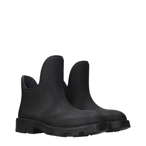 Bottines Burberry noires en coton