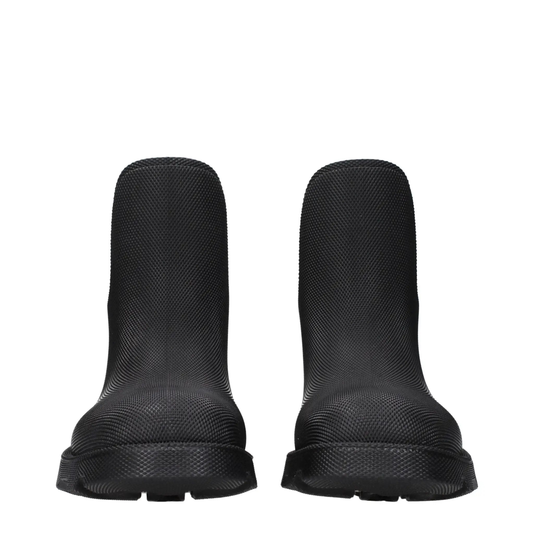 Bottines Burberry noires en coton