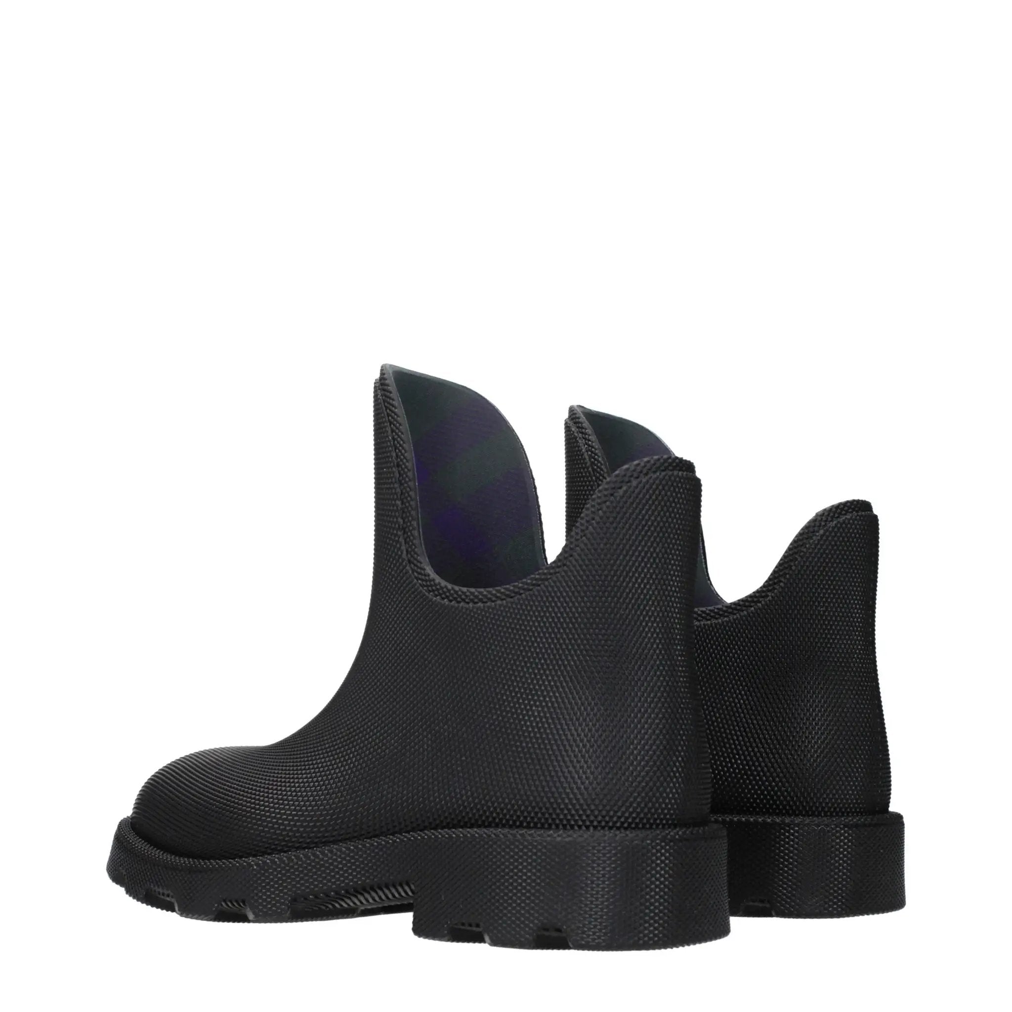 Bottines Burberry noires en coton
