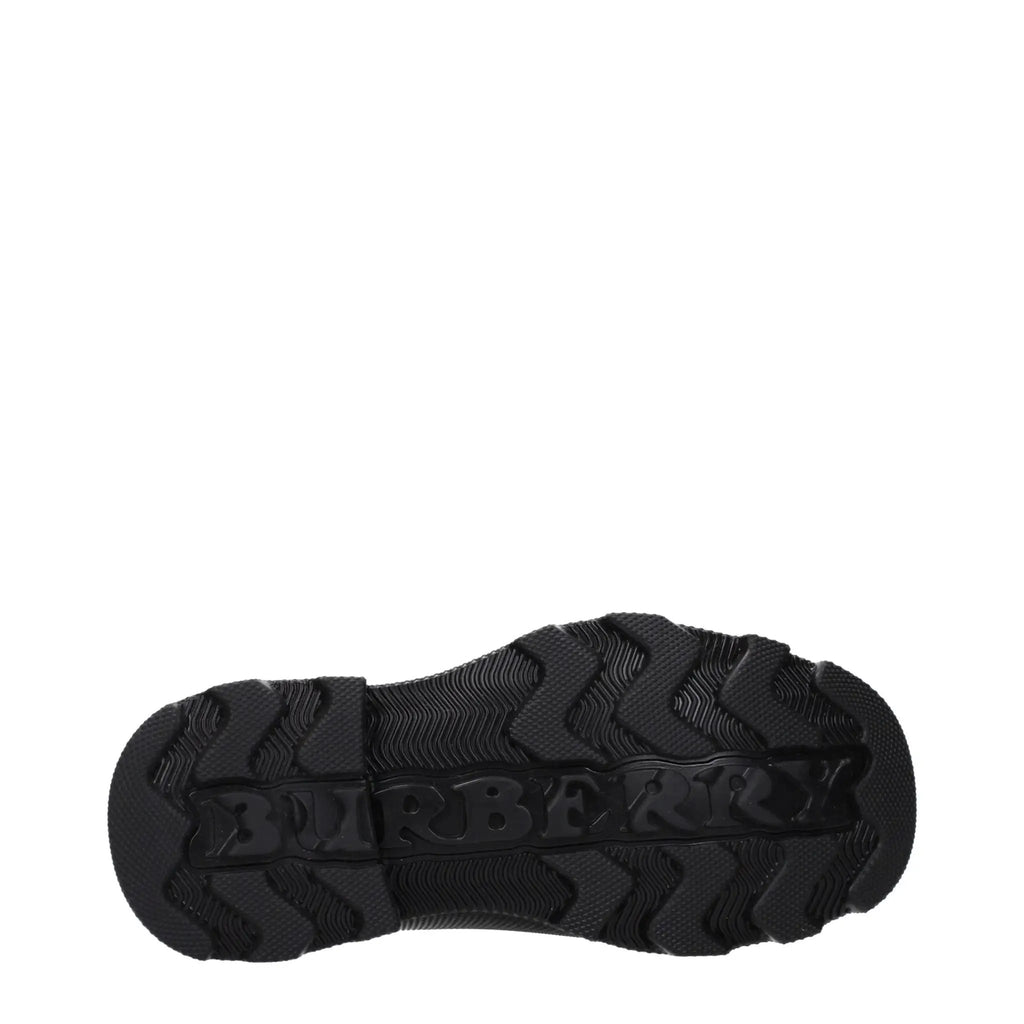 Bottines Burberry noires en coton