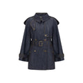 Manteau en coton bleu Burberry
