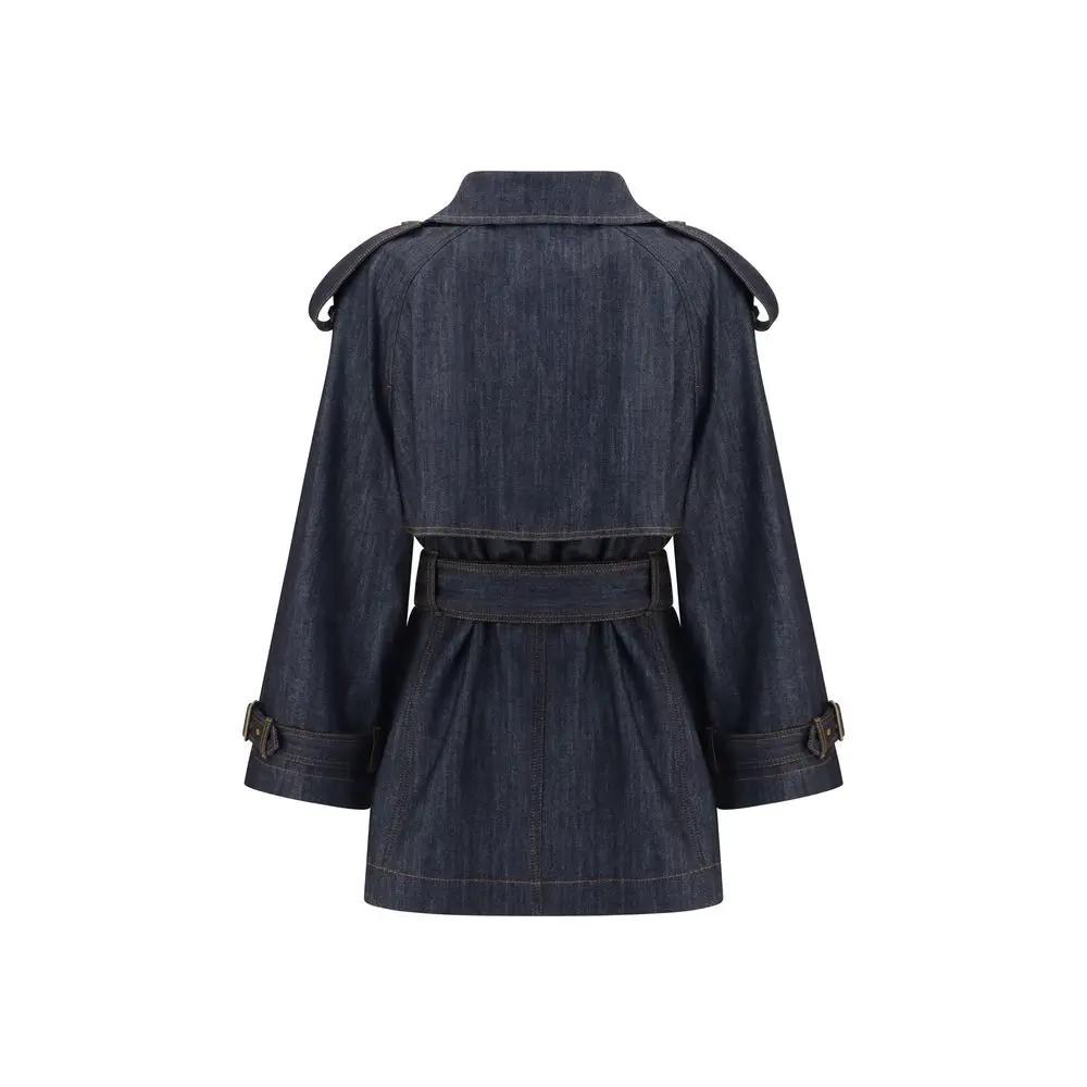Manteau en coton bleu Burberry