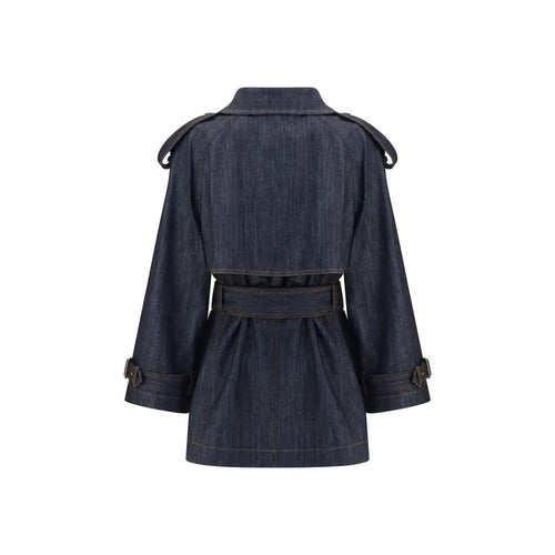 Manteau en coton bleu Burberry