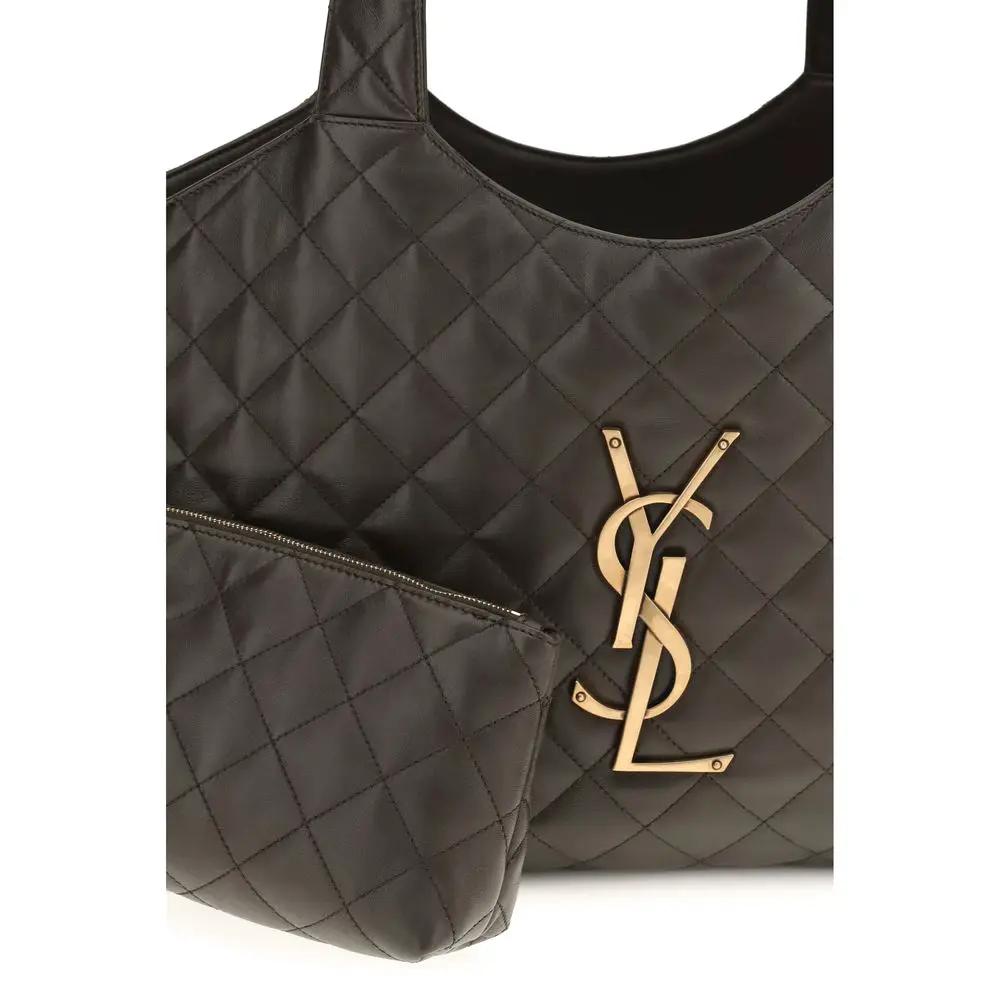 Saint Laurent Bicolor Napa Leather / Calf Bos Taurus Shoulder Bag
