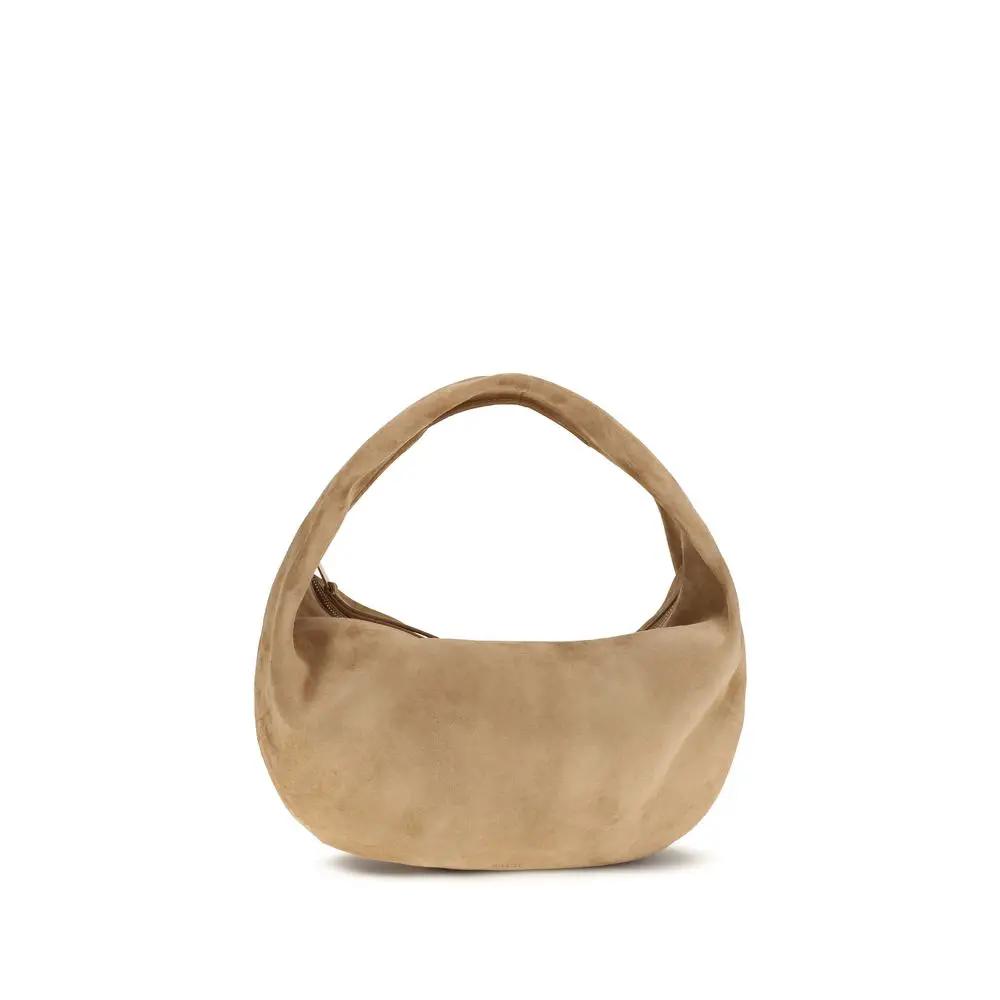 Sac bandoulière Bos Taurus en cuir de veau beige Khaite