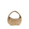Sac bandoulière Bos Taurus en cuir de veau beige Khaite