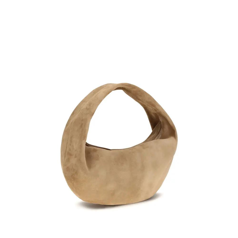 Sac bandoulière Bos Taurus en cuir de veau beige Khaite