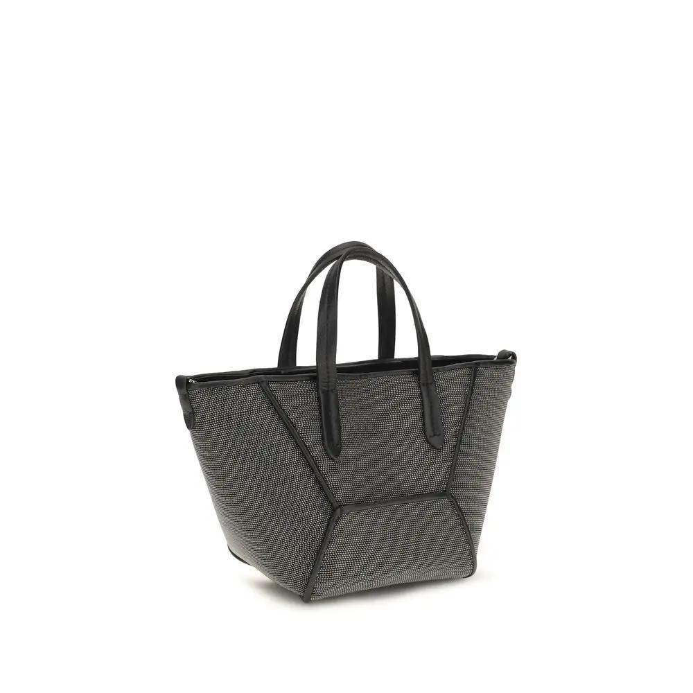 Sac bandoulière Bos Taurus en cuir de veau noir Brunello Cucinelli