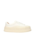 Jil Sander White Leather Platform Sneakers
