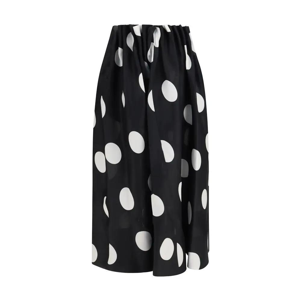 Khaite Black Silk Skirt