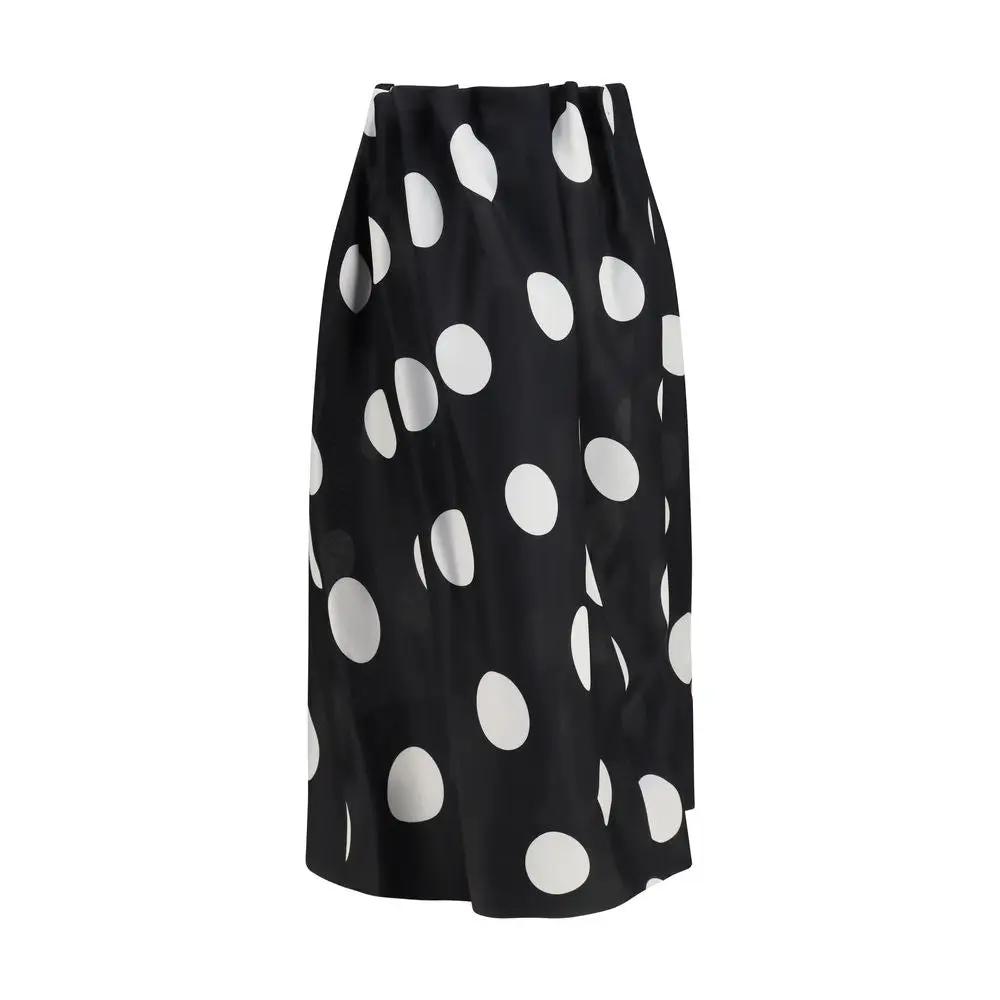 Khaite Black Silk Skirt