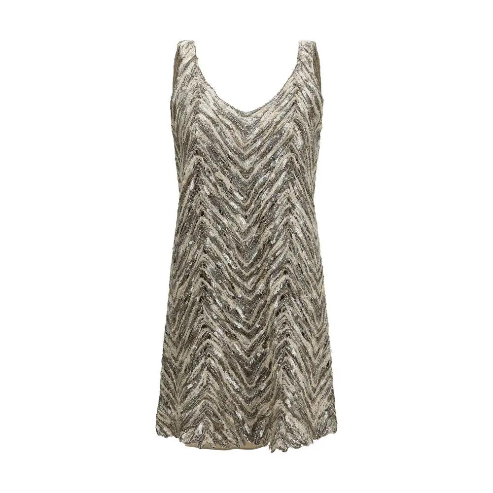Robe de Cocktail Brunello Cucinelli Beige en Papier