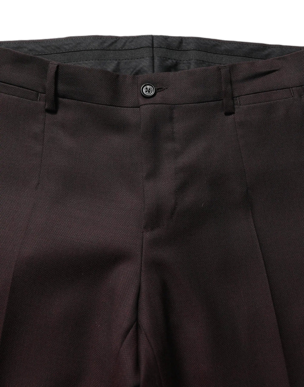 Pantalon en soie coupe droite marron Dolce & Gabbana