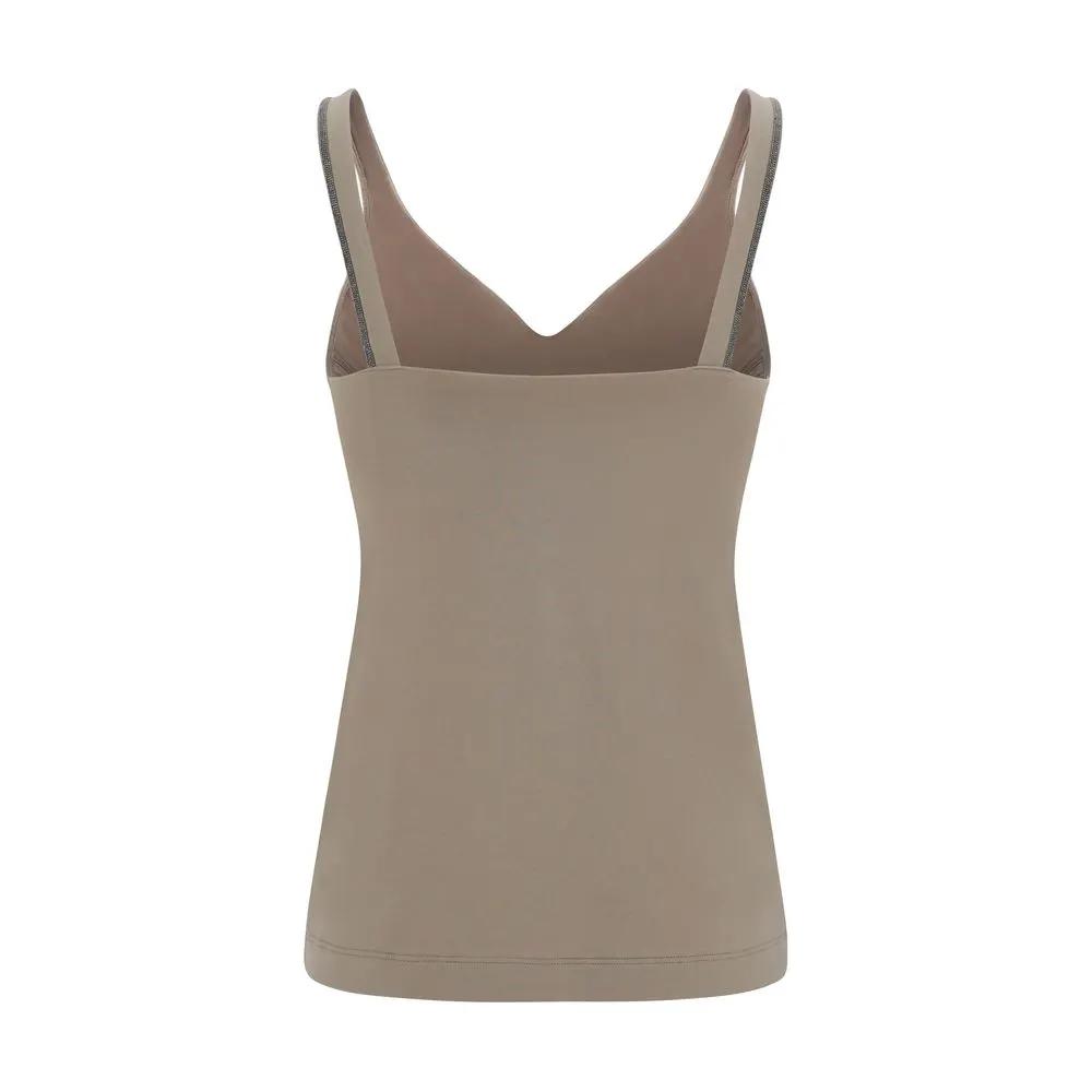 Brunello Cucinelli Beige Cotton T-Shirt