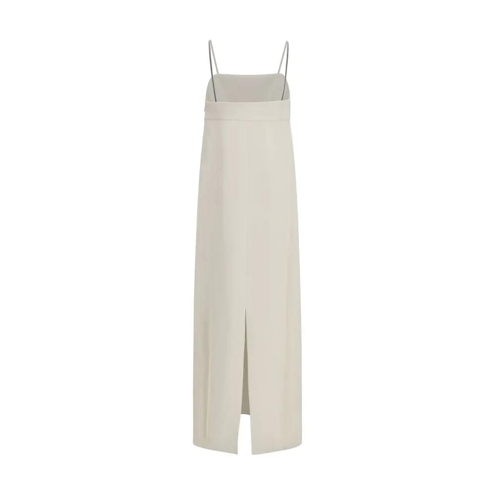 Brunello Cucinelli White Acetate Casual Dress