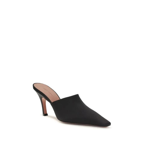 Sandales en soie noire Amina Muaddi