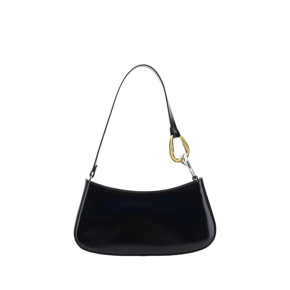 Sac bandoulière Staud Bos Taurus en cuir de veau noir