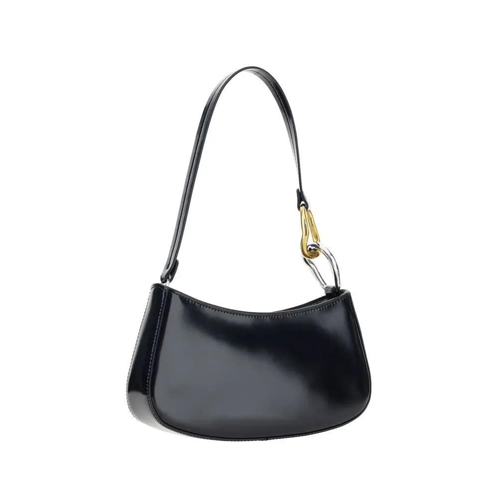 Sac bandoulière Staud Bos Taurus en cuir de veau noir