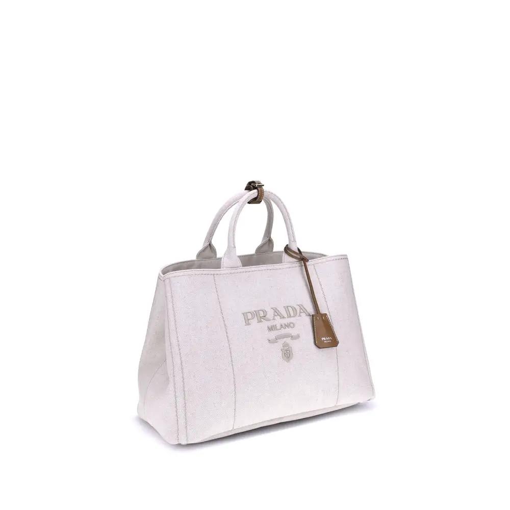 Prada Prada Beige Cotton Shoulder Bag