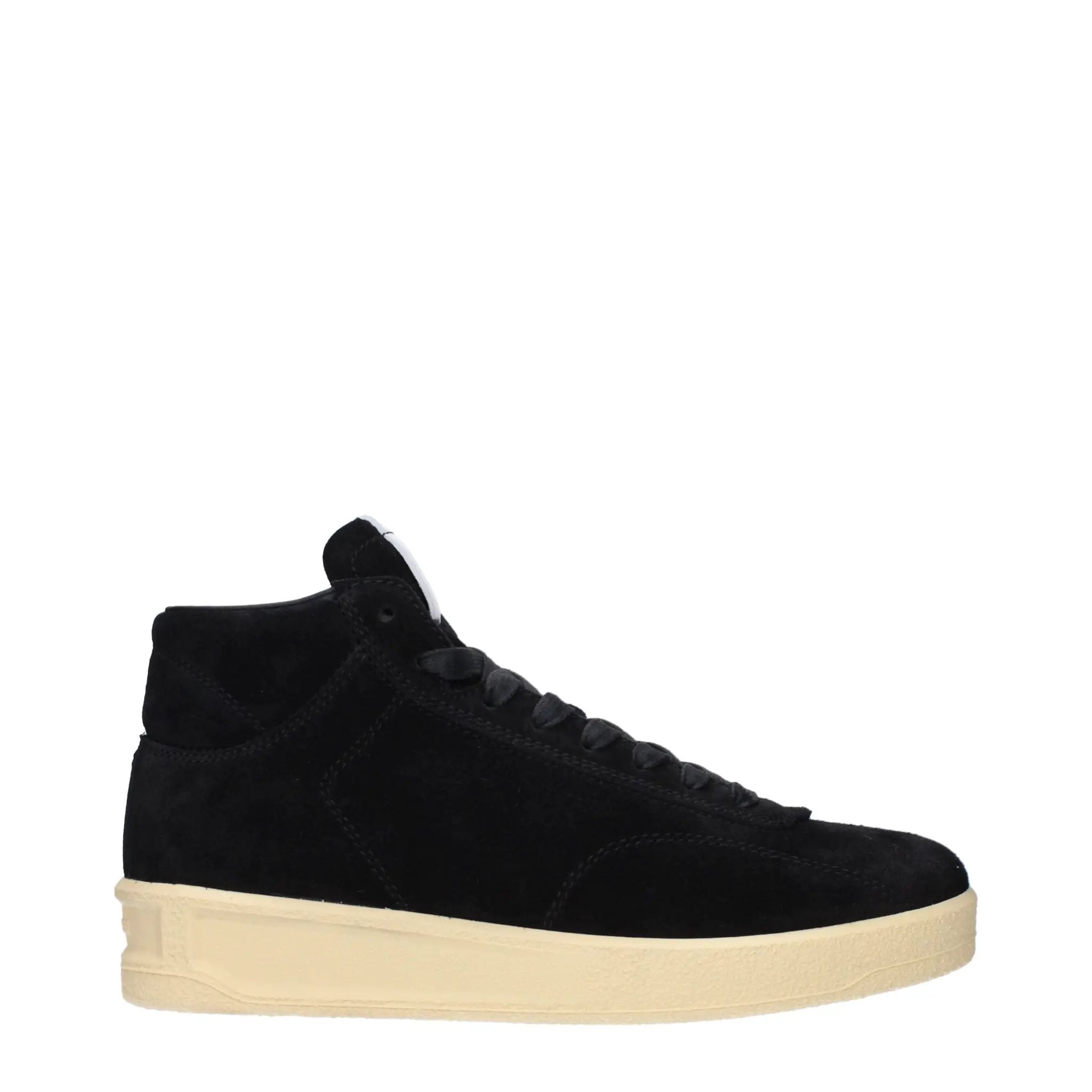 Baskets montantes en cuir noir Jil Sander