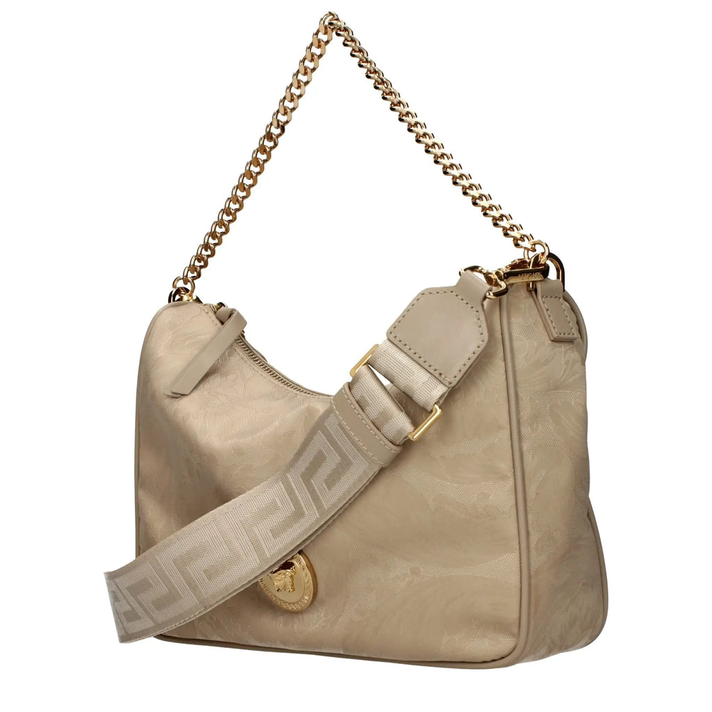 Sac à main Versace en tissu beige
