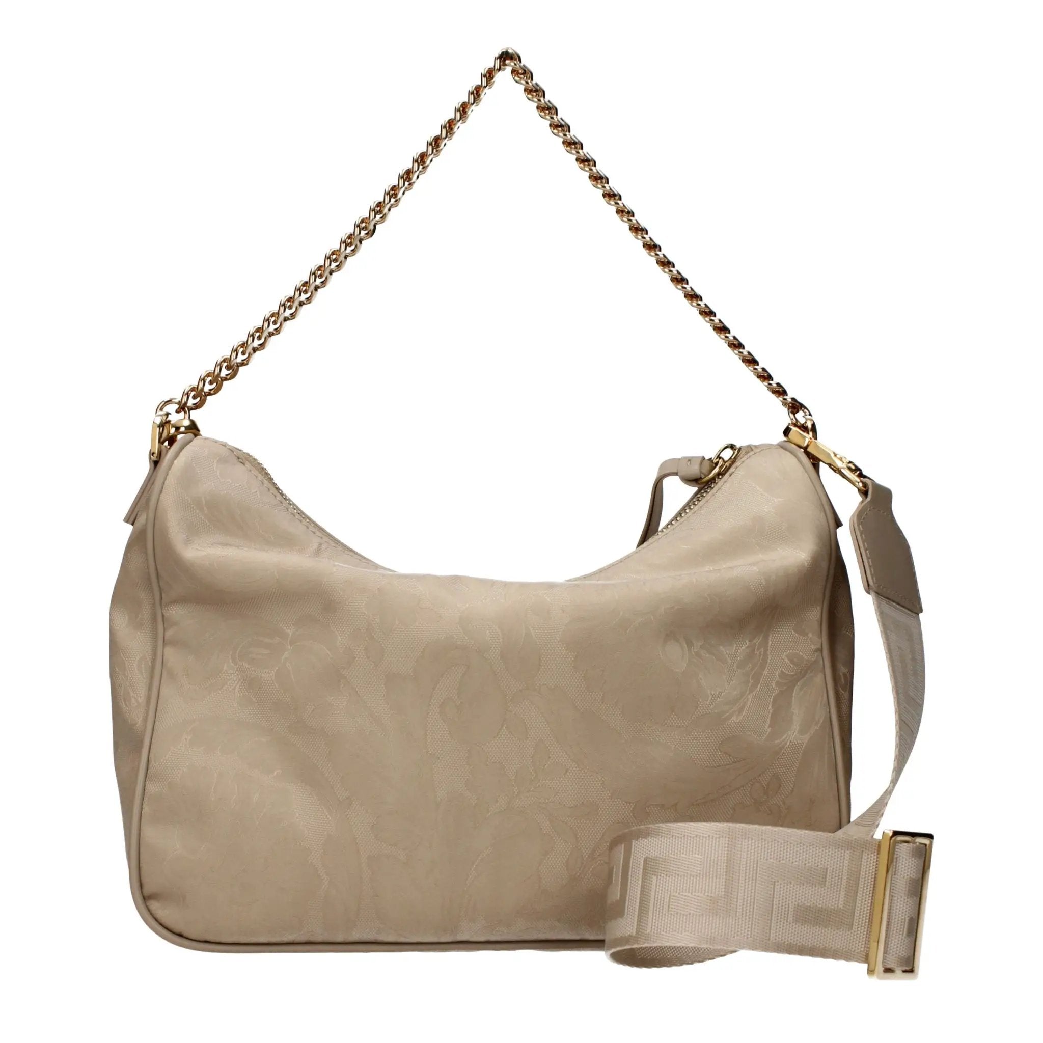 Sac à main Versace en tissu beige