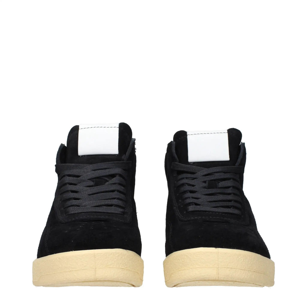 Baskets montantes en cuir noir Jil Sander