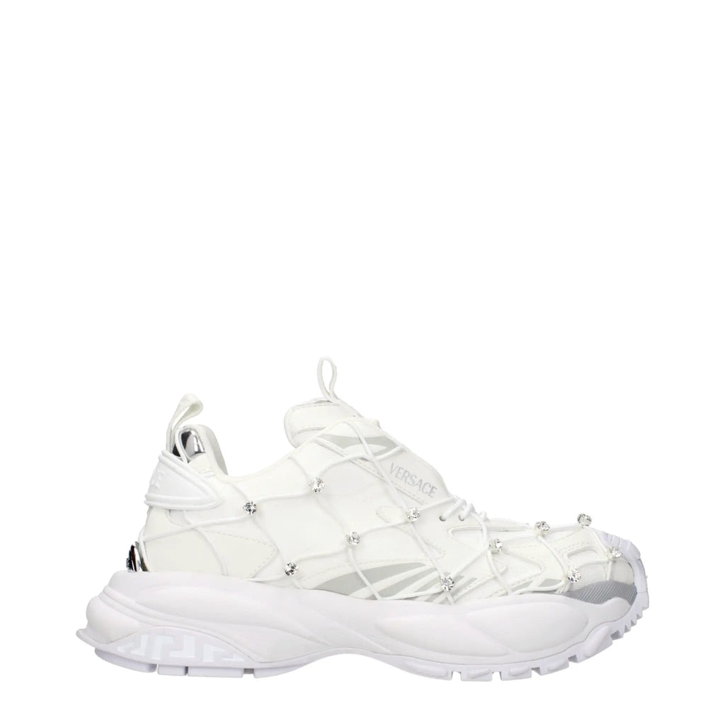 Baskets Versace en tissu blanc