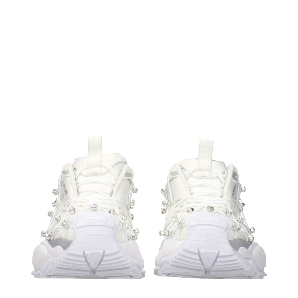 Baskets Versace en tissu blanc