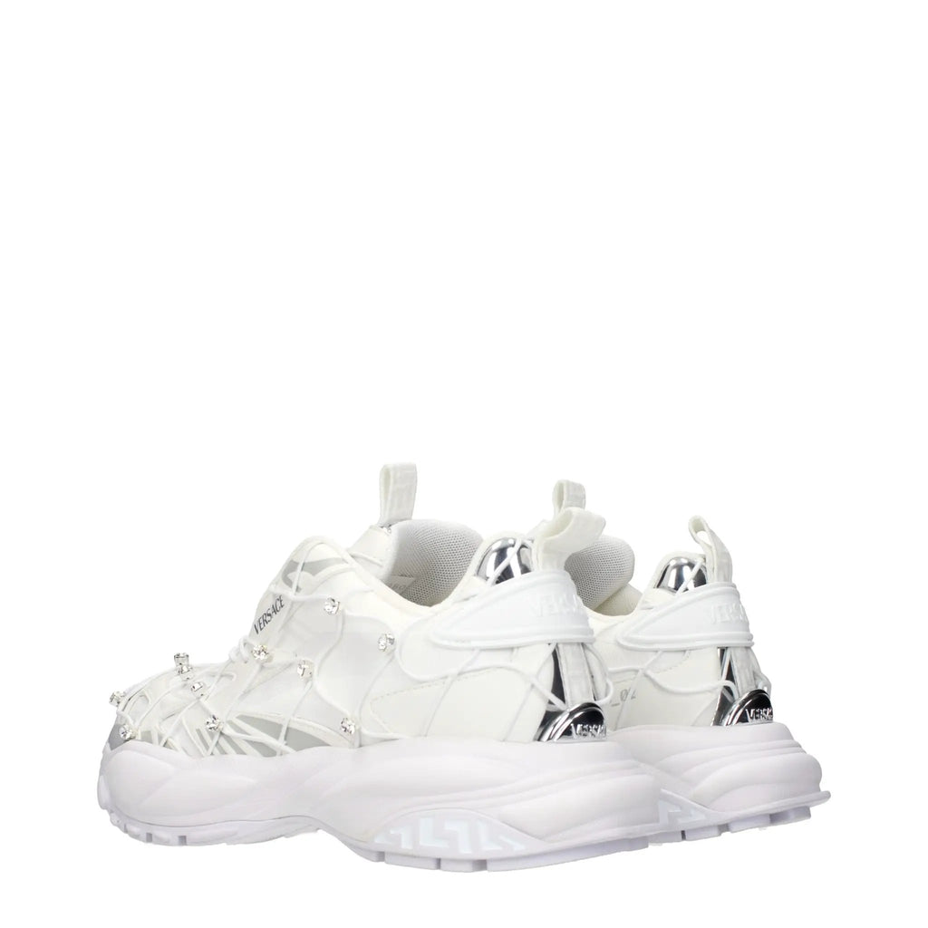 Baskets Versace en tissu blanc