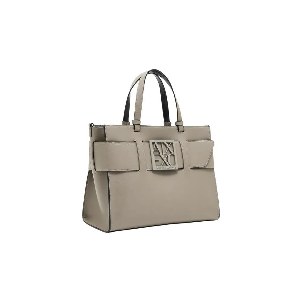 Sac à main Armani Exchange en similicuir beige