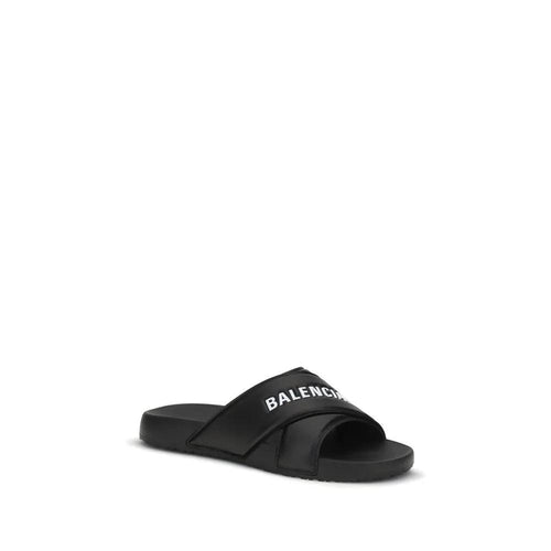 Sandales en caoutchouc noir Balenciaga