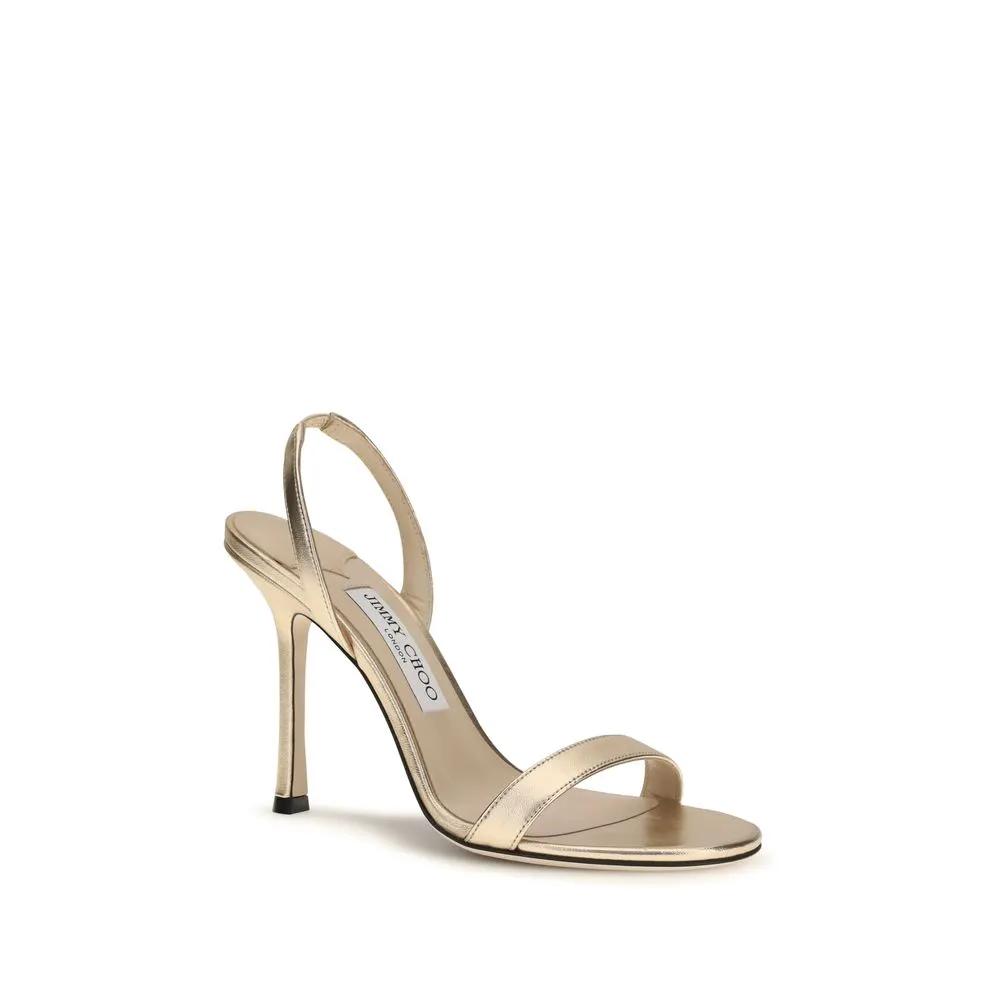 Sandales à talons aiguilles Jimmy Choo Bos Taurus en cuir de veau doré